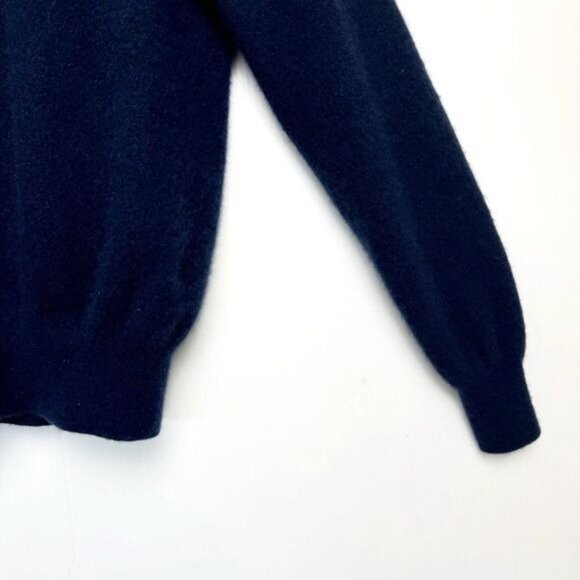 Peter Millar Artisan Crafted 100% Cashmere Flex Quarter-Zip blue Sweater Medium - Picture 2 of 12